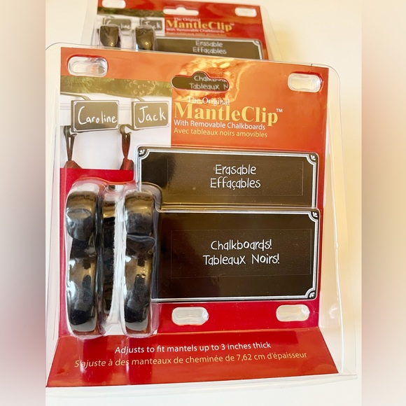 Christmas Mantle Clips with Chalk Boards - Picture 1 of 3